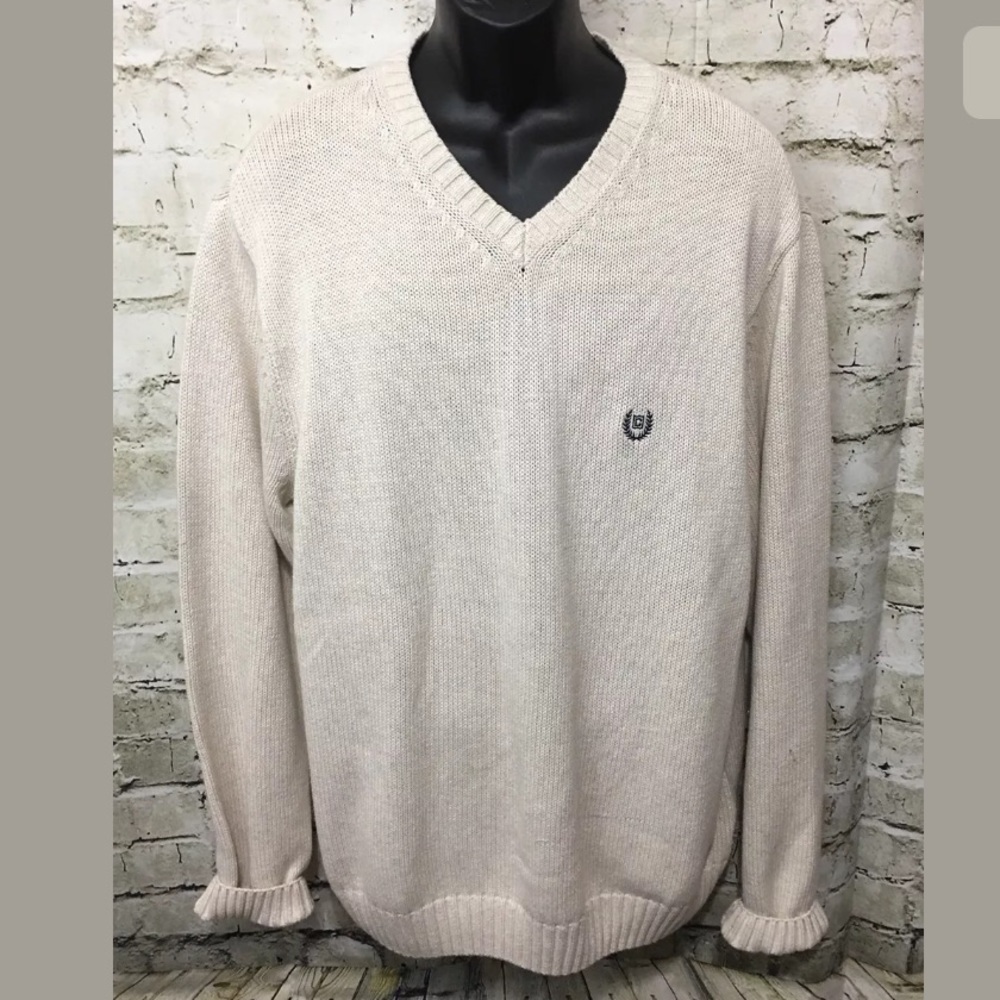 Chaps Chunky Knit V Neck Sweater
